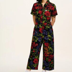 Lucy & Yak Ragan Cotton Jumpsuit in Maria Print